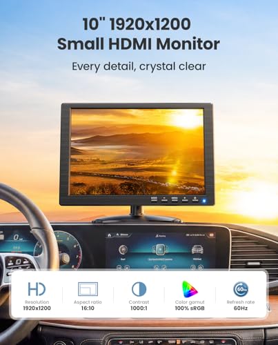 Image of Eyoyo 10 inch 1920x1200 Monitor & 1366x768 Monitor