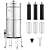 LCF Gravity-fed Water Filter System, 3 Gallons Stainless-Steel System with 6 Filters, Metal Water Level Spigot and Stand, Reduces Chlorine & Fluoride, LCF Gravity Tank Series(LCF-GT- Professional)