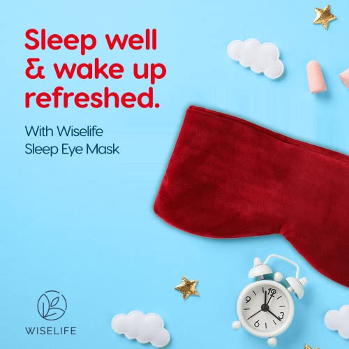 WiseLife Luxury Silk Velvet Sleep Eye Mask For Men & Women | Ultra Smooth & Adjustable Blind Fold Suitable For All Family Members | Sleeping, Travelling, Relaxation | Perfect For Gifting (Maroon) - Image 8