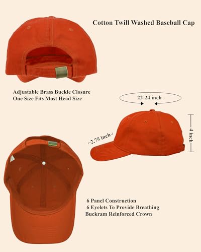 Image of Gelante Cotton Twill Washed Unstructure Baseball Cap - Adjustable Blank Hat for Men Women - Wholesale Bulk Lot of 6 Pack