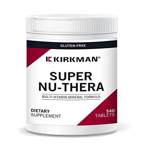 Kirkman Super Nu-Thera || 540 Tablets || Provides high Vitamin B-6/magnesium and Vitamins. || Multi Vitamin || Free of Common allergens || Gluten and Casein Free