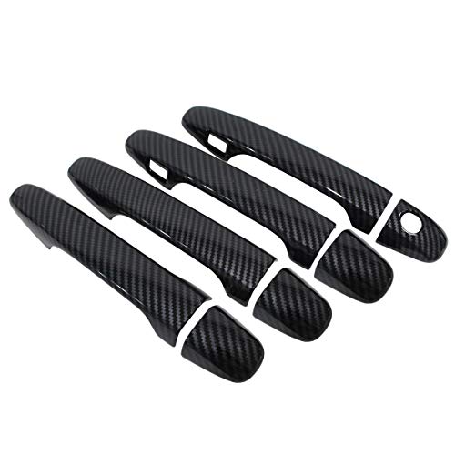 NewYall Set of 4 Front Rear Driver and Right Passenger Side Carbon Fiber Print Exterior Door Handle Covers for Subaru Legacy/Outback 15-25, Levorg 15-19, Forester 13-18, XV Crosstrek 13-17, WRX 15-21