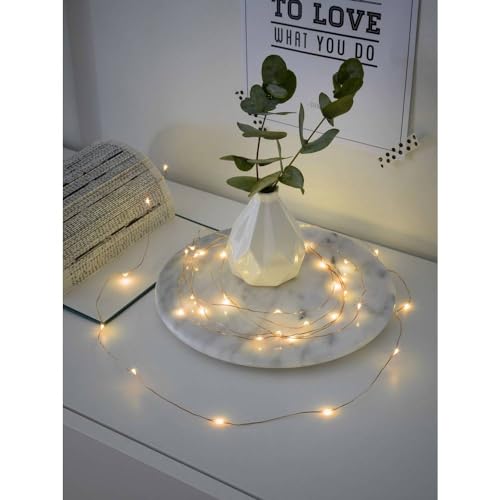 Konstsmide Micro LED Lichterkette, 6h Timer, 40 bernsteinfarbene...