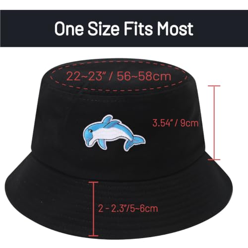 Image of Cotton Bucket Hat for Women Men Summer Travel Sun Beach Bucket Cap, Unisex Outdoor Fisherman Hat
