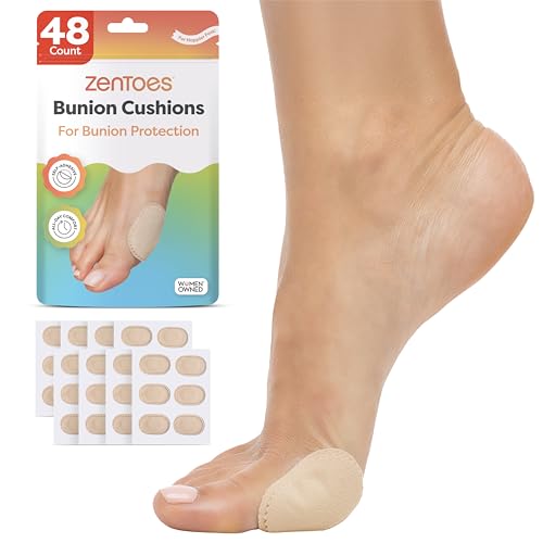 ZenToes 48 CT Bunion Cushions Waterproof and Odor Resistant Toe and Foot Protector Pads