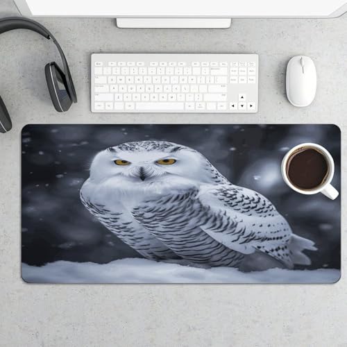 Arctic Owl Desk Mat Non-Slip Large Mouse Pad miniatura 5