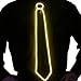 Produktbild LED Herren Light Up Krawatten, JunYee Kostümzubehör Light EL Tie für Halloween Weihnachtskarneval, Tanzaufführungen, El Nachtbar-Gelb