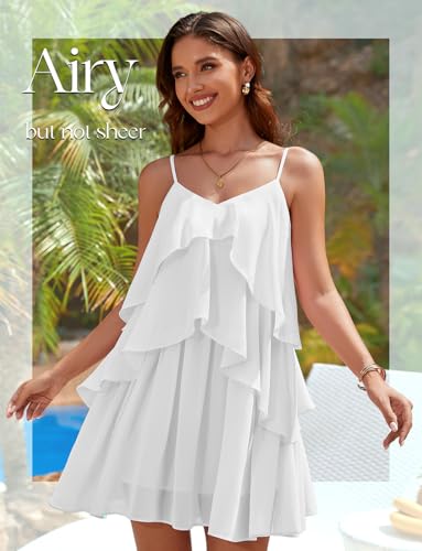 DRESSTELLS Women's Cocktail Ruffle Tiered Dresses, Formal Wedding Guest Homecoming Party Mini Dress2