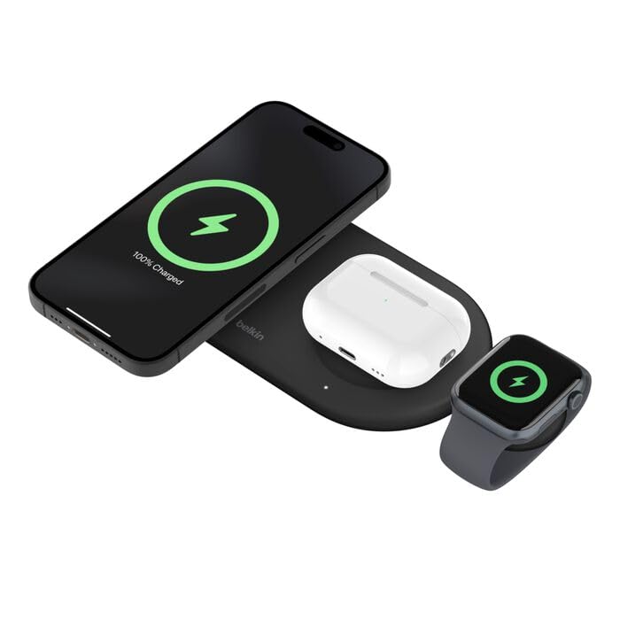 Belkin Wiz024mybk Caricabatterie Per Dispositivi Mobili Auricolare, Smartphone, Orologio Nero Usb Carica Wireless Ricarica Rapida Interno (boostcharg