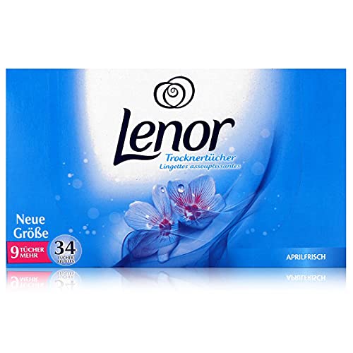Lenor Drogerdoeken april fris, 34 doeken - wasverzorging in de droger (4-pack) - Image 3