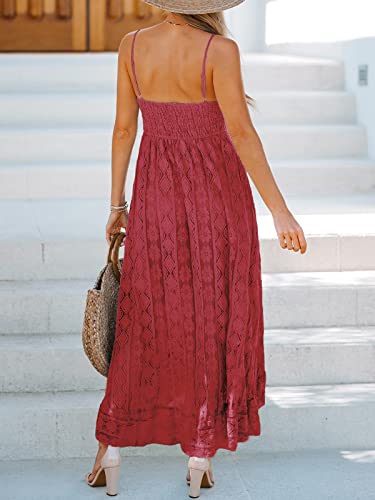 Image of CUPSHE Womens Lace Summer Maxi Dresses 2026 Beach Wear