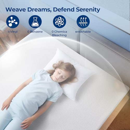 TASTELIFE Queen Size Bed Mattress Protector, Waterproof & Breathable Cooling Mattress Cover & Pad, Deep Pocket Fits 8-21”, Ultra-Soft Washable Sheet Protection