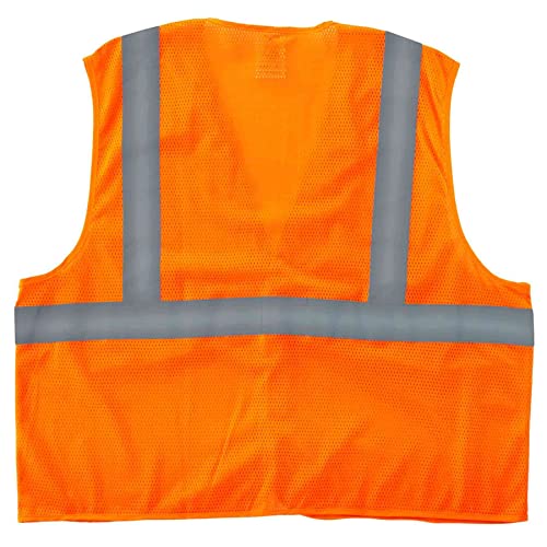 Image of Ergodyne GloWear Reflective Safety Vest, Yellow, Orange, Mesh, Adults, Unisex, Hi-Visibility Safety Vest, Vest