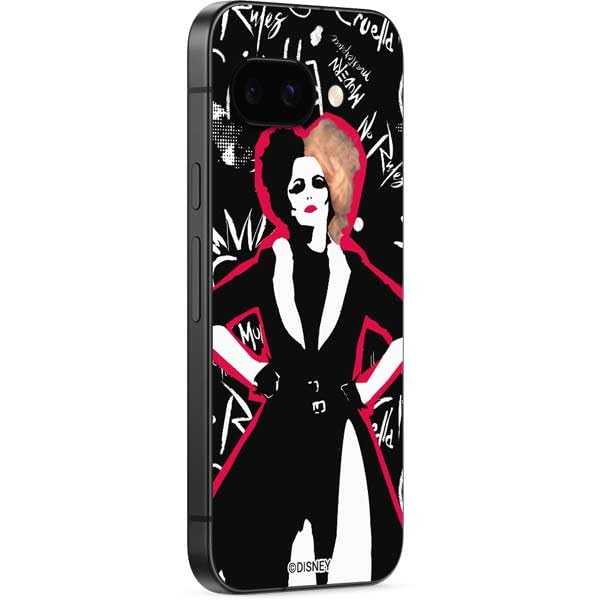 Skinit Decal Phone Skin Compatible with Google Pixel 9a - Officially Licensed Disney Cruella (2021) Animated Pattern Design