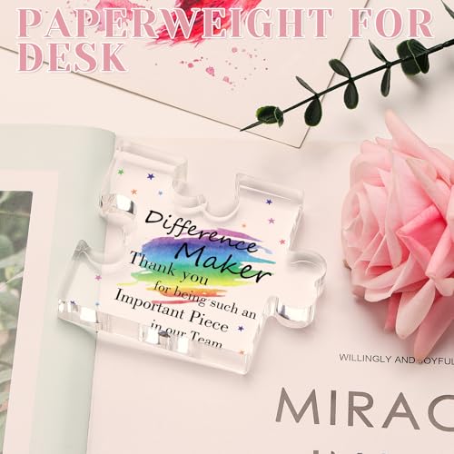 Funnli Difference Maker Employee Appreciation Gifts Acrylic Plaque, Valentines Gifts for Coworkers, Farewell Goodbye Retirement Thank You Boss Day Gifts for Staff Nurse Boss Volunteer Coach