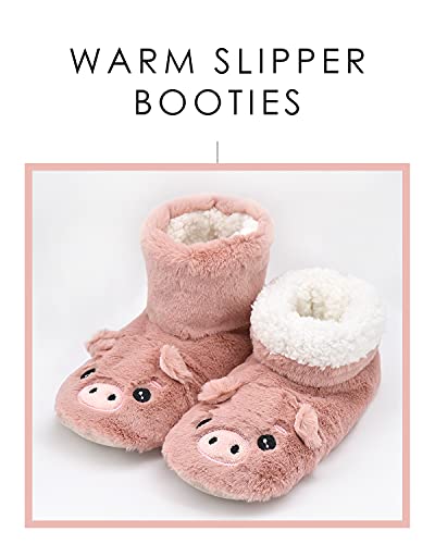 Image of DICUIRD Womens Slipper Socks Comfy&Warm Animal Non-Skid Bedroom Slipper Booties