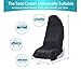 Teuaktty Car Seat Covers Universal Car Protective Front Seat Covers Washable Non-Slip Seat Protectors for Gym Workouts,Waterproof and Sweatproof Towel Seat Covers for Cars,Trucks, Jeeps (Black)