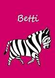  Betti: individualisiertes Malbuch / Notizbuch / Tagebuch - Zebra - A4 - blanko