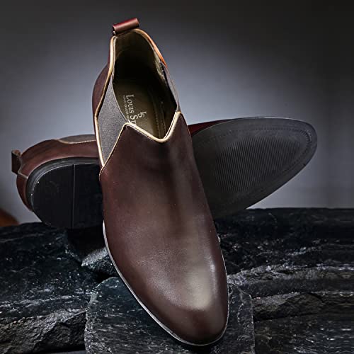 Image of LOUIS STITCH Men's Demesure Unerobe Italian Handmade Genuine Leather Formal Boots Shoes