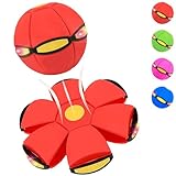 Nibconce UFO Bounce Ball - 2026 Pop Up Balls Toy, Collapsible Meta Ball That Flattens and Pops Up, Magic Bouncing Balls (Red)