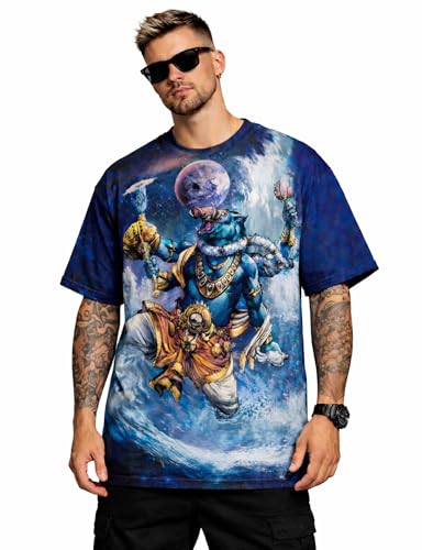 Image of Shiva, Krishna, Hanuman, Kali, Ram and Ravana, Ramayan, Bagavath Githa, Buddha Religious, Spiritual, Hindu Gods T-Shirts