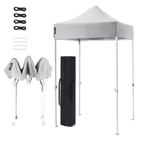 AMERICAN PHOENIX Canopy Tent 5x5 Pop Up Portable Tent Commercial Outdoor Beach Instant Sun Shelter (White)