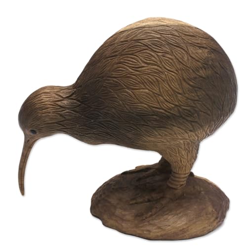 Escultura de Madera Pájaro Kiwi Tallada a Mano miniatura 3