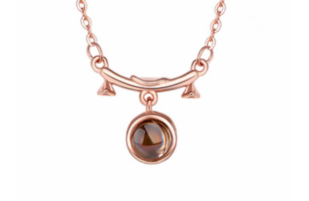 Collar de Plata para Mujer, Collar de Plata Ley S925 con Piedras Preciosas Libra, Signos del zodíaco, Collar circón Oro Rosa, Piedra Nacimiento, joyería Regalo for mamá, niños y niñas