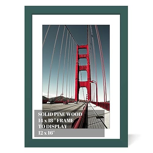 14x18 Picture Frame Diamond Painting Frames Poster Frames Made of Solid Wood,Display Pictures 12x16 with Mat or 14x18 without Mat for Photos, Paintings,Walls Decoration,Anniversary,Wedding,Christmas