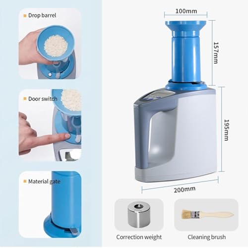 Misuratore di umidità digitale per cereali, tester portatile per peso, volume e temperatura, strumento essenziale per agricoltori, robot da cucina e professionisti dell'agricoltura