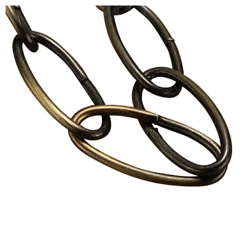 LEDSone Metall-Kette Für Kronleuchter & Pendelleuchten – 5 Stück, Grünes Messing, Rostbeständig, Längenverstellbar