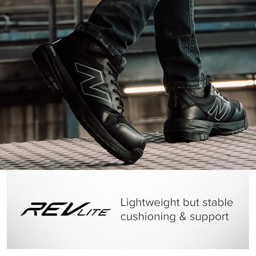 New Balance New Balance Quikshift Composite Toe Men's Industrial Work Shoes, Black/Black/Black, Size 8, Wide, Comfortable & Light Work Shoes for Men, Electric Hazard, Slip Resistant