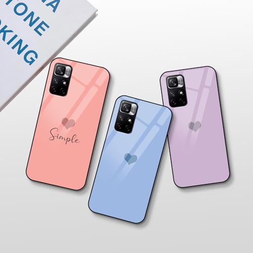 Image of COLORflow Back Cover Compatible with Redmi Note 11 5G / 11S 5G | Pastel Hearts Color Customized | Shockproof TPU Bumper with Camera Protection Back Cover Compatible with Redmi Note 11 5G / 11S 5G
