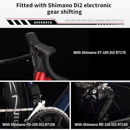 SAVADECK Carbon Fibre Road Bike, Hydraulic Oil Disc Bike