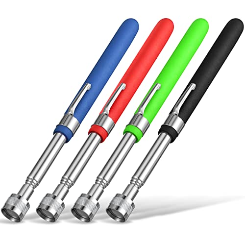 Geiserailie 4 Pcs Telescoping Magnet Pickup Tool Extendable Magnetic Sticks Pick up Grab Tool for Men Practical Gifts for Men, Dad, Boyfriend, Valentine‘s Day, Father's Day, Birthday Gifts(10 lb)