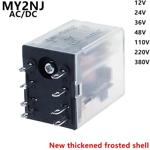 Relé intermedio MY2P HH52P interruptor electromagnético con base de 8 pines 48V 2