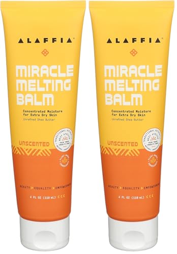 Image of ALAFFIA Unscented Melting Miracle Balm, 4 FZ (Pack of 2)