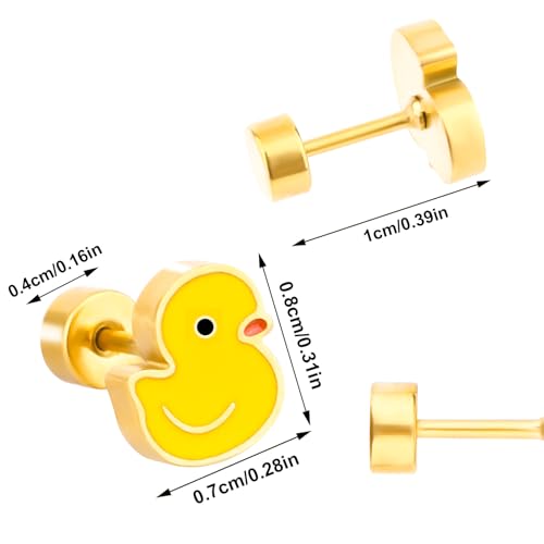 Duck Stud Earrings, Duck Earrings Studs Stylish Animal Jewelry Gifts for Woman Sensitive Ear2