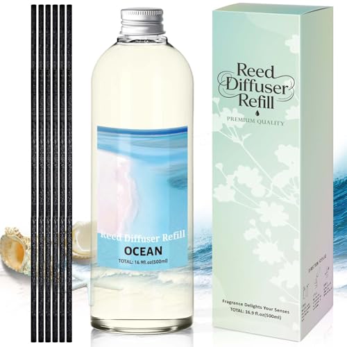 Reed Diffuser Oil Refill, Ocean Scent, 500ml, Long Lasting Home Fragrance