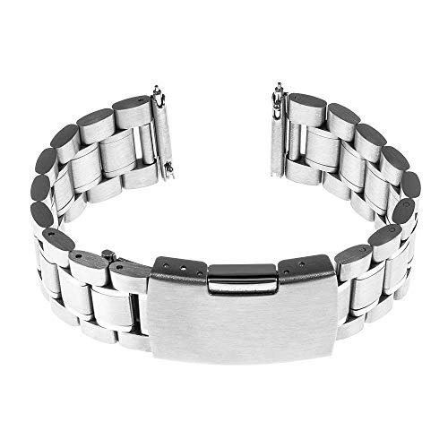 Bracelet de montre en acier inoxydable universel de remplacement au fini poli miroir