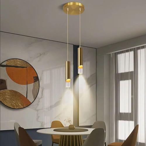 Lámpara de araña LED de diseño moderno cilíndrico con altura regulable 4