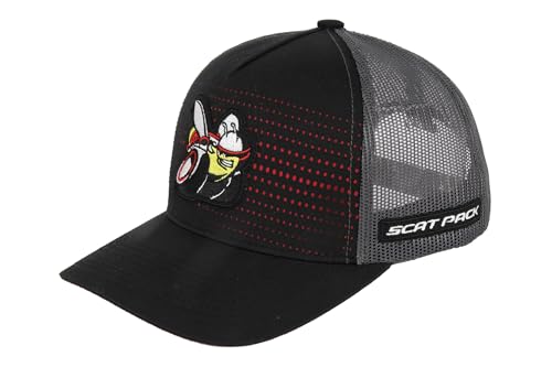 Gorra Snapback Trucker Dodge Scat Pack Negra y Roja miniatura 1
