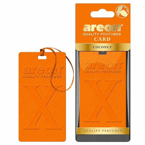 Image of AREON X Version Coconut Hanging Best Car Air Freshener - Long Lasting Scent for Car or Home - Long Lasting, Fresh, Luxurious Scent - Pack of 3