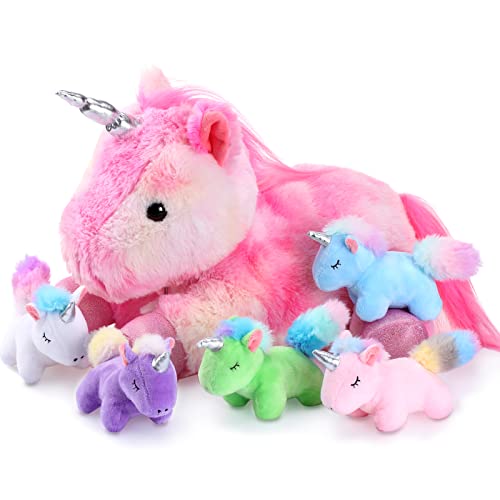 Sumind Mommy Unicorn Plush, Stylish Style, Pink - image 1