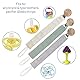 RUBY 3PCS Schnullerkette Stoff Set,Schnullerband Baumwolle,Cotton Schnullerkette MäDchen und Schnullerkette Junge,Schnullerketten mit Buchenholz Clip