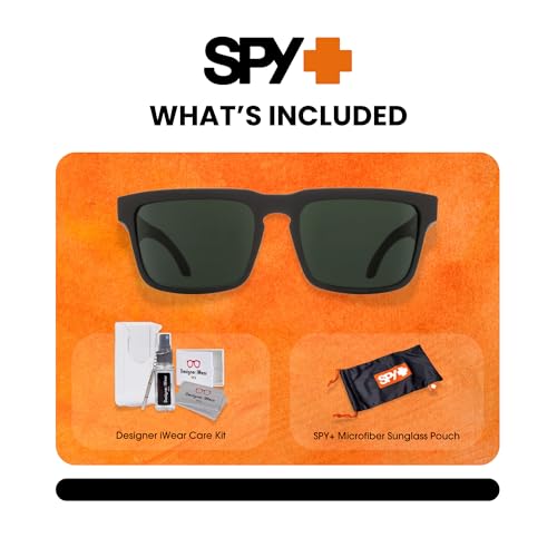 Image of Spy Helm Square Sunglasses for Men for Women +BUNDLE with ACCESSORY EYEWEAR KIT