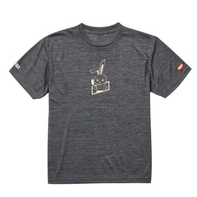 JTTA公認 卓球ユニフォーム(男女兼用(ドライ):XLサイズ)うさぎ チャコール