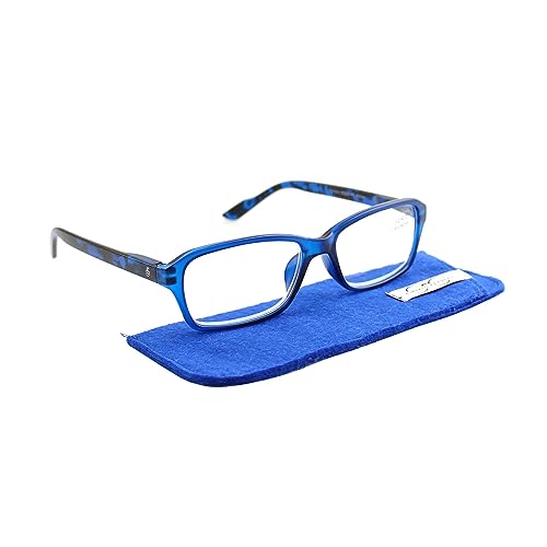 ESPERTO READERS Martina Reading Glasses – Ultra Light Weight For Men & Women – Blue Frame (+1.00)