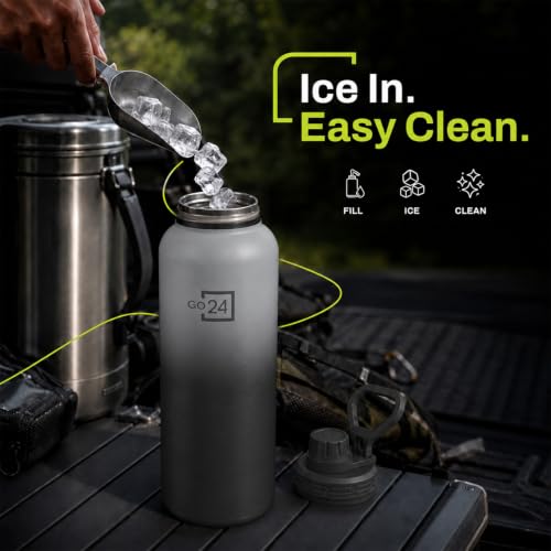 Image of Hydromax 2 Litre Single Wall Stainless Steel Water Bottle - Black | ISI Certified 304 Stainless Steel, BPA Free, Chugger Sipper Cap, Leakproof Lid, Loop Handle, Fridge Frendly
