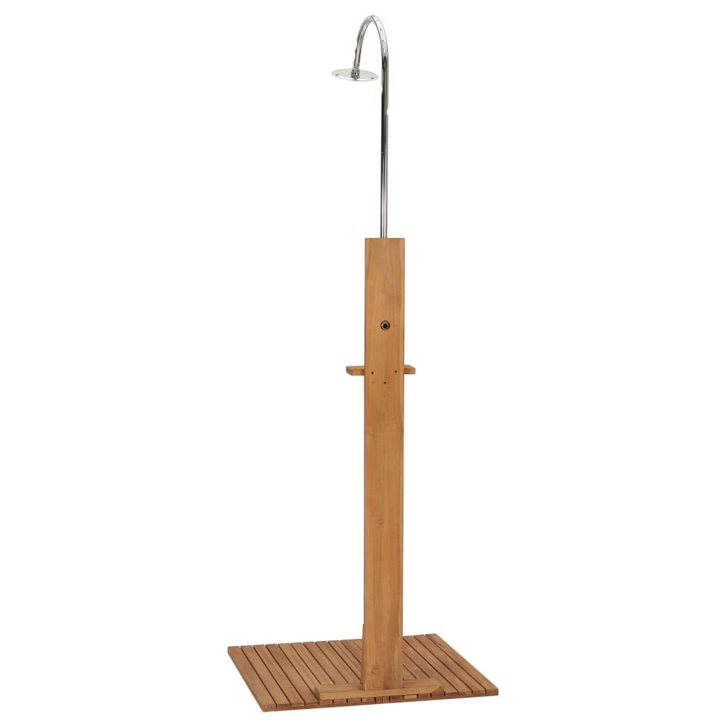 vidaXL Ducha de jardín de Madera Maciza de Teca 75x75x210 cm